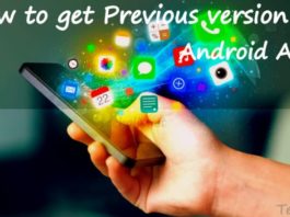 Get previous version of android apps