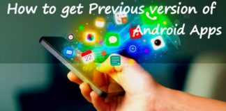 Get previous version of android apps