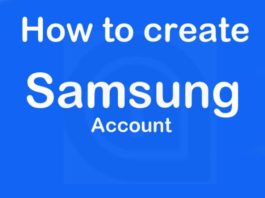 How to create samsung account