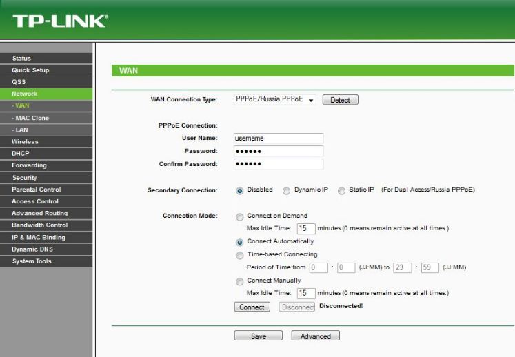 Login TP-link with 192.168.0.1