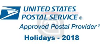USPS Federal holidays