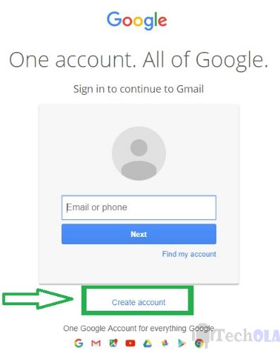 Gmail signup or login