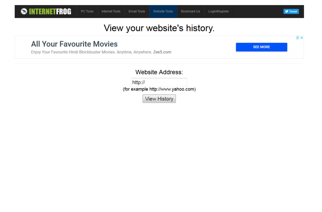 InternetFrog - Wayback Machine Alternative