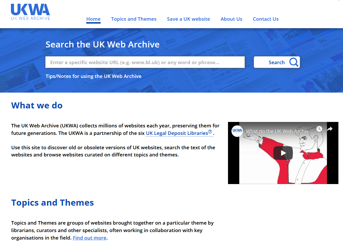 UKWA - Wayback Machine Alternative